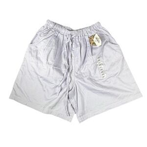 A.M.I. Shorts Mens 27 Purple Chino Elastic Waist Drawstring 10 Inseam Summer